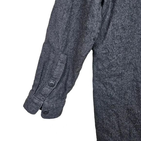 Madewell Madewell Charcoal Gray Wool Cotton Flannel Latitude Shirtdress E0910 - Picture 9 of 11